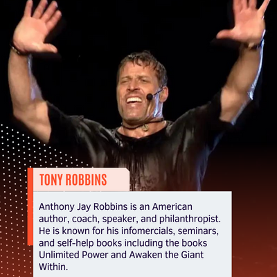 Tony robbins speaking at a conference